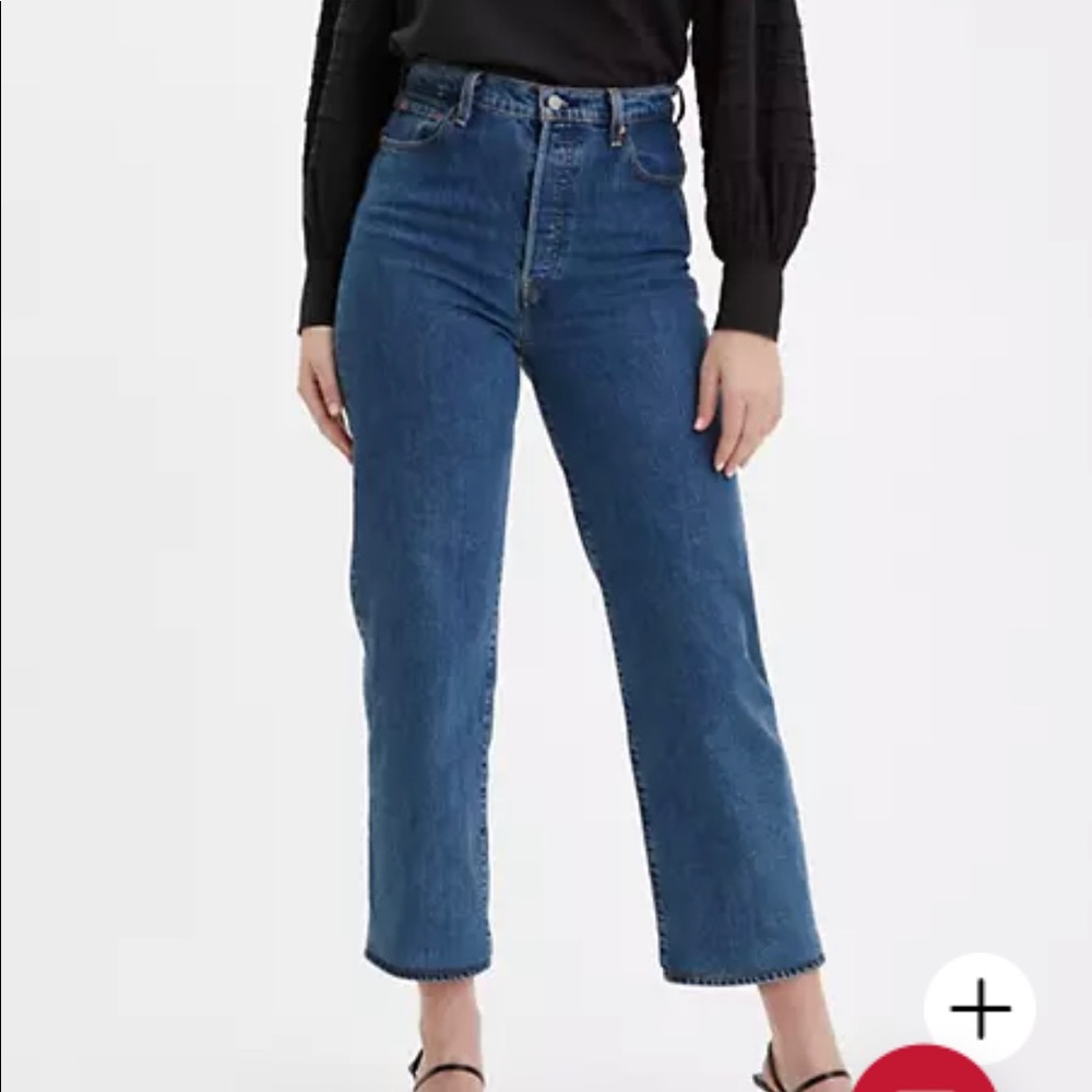Levi’s georgie’s ribcage straight ankle jean - medium wash W28 L27